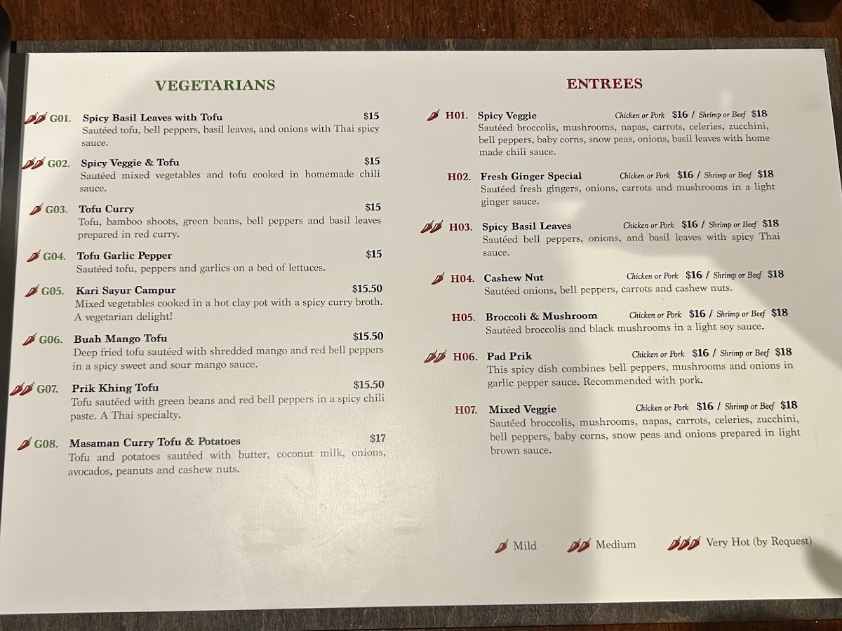 Top Spice Thai & Malaysian Cuisine Menu - Image 3